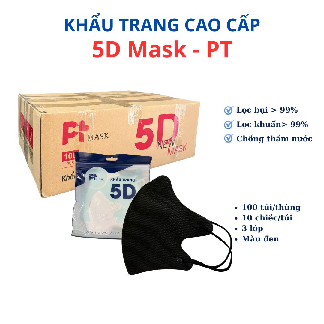 5D màu Đen-  PT Mask