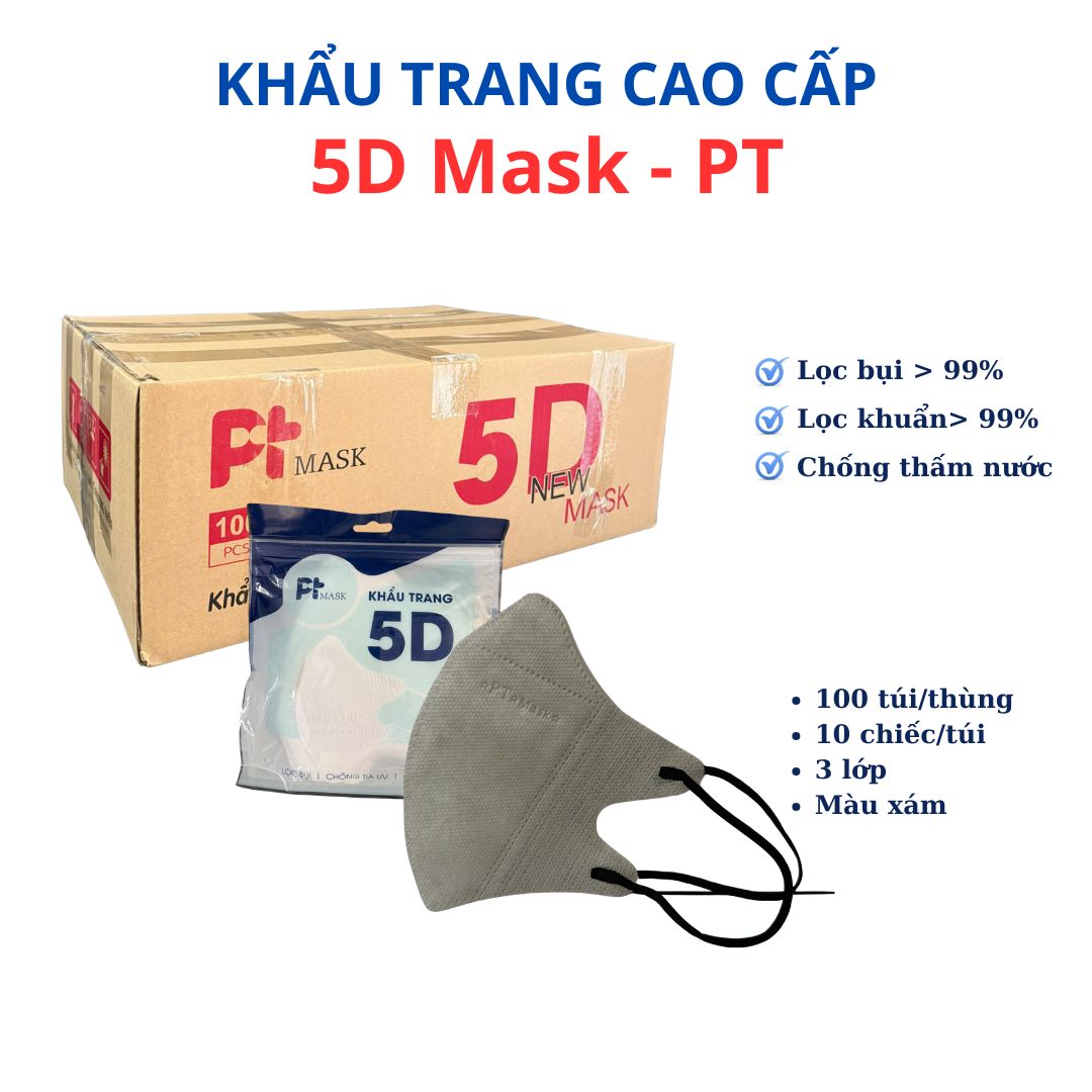 5D màu Xám-  PT Mask