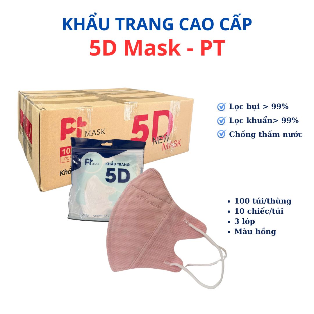 5D màu Hồng -  PT Mask