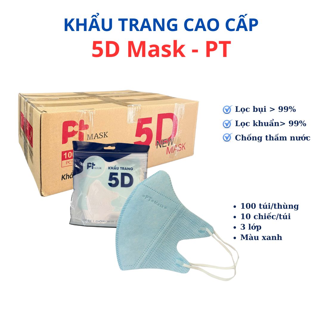 5D màu Xanh -  PT Mask