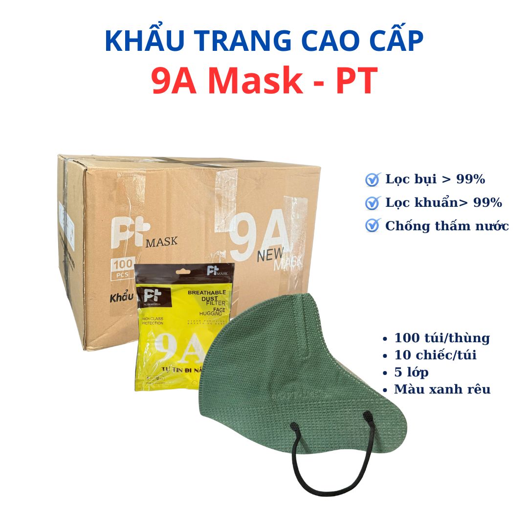 9A màu Xanh rêu -  PT Mask