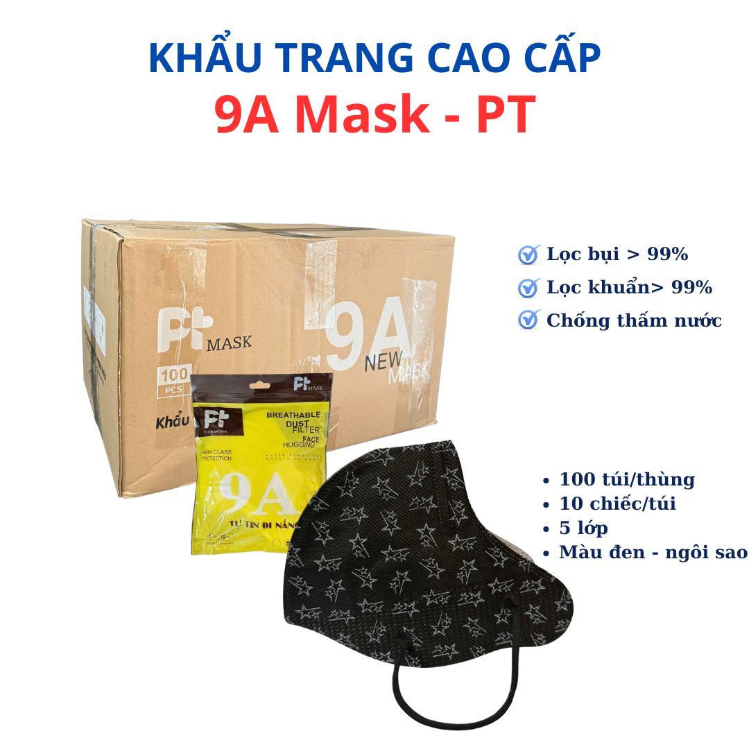 9A màu Đen ngôi sao -  PT Mask