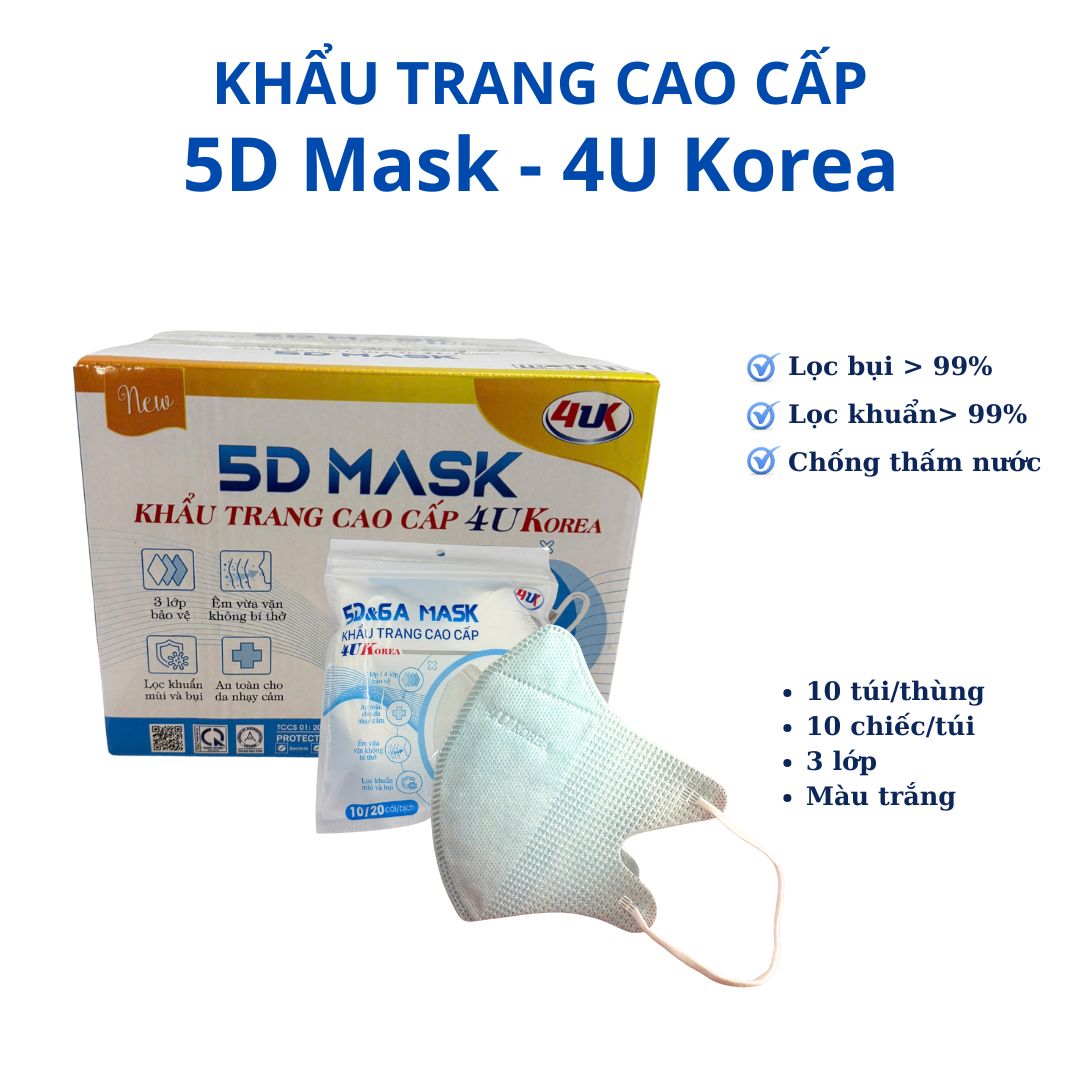 KTYT 5D màu Trắng - 4U Korea